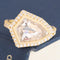 2.45ctw Shield Cut Diamond Halo Ring