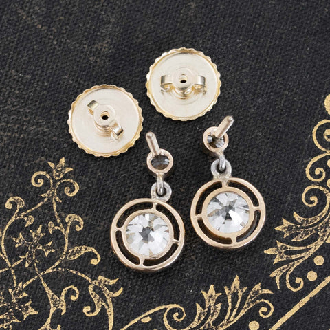 2.46ctw Edwardian Old European Cut Diamond Earrings