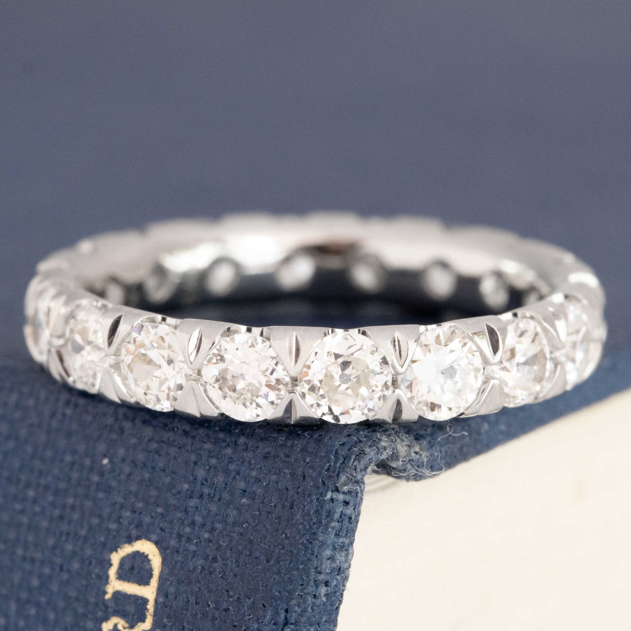 2.46ctw Old European Cut Diamond Eternity Band