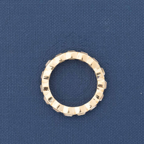 2.47ctw Elongated Old Mine Cut Diamond Bezel Eternity Band