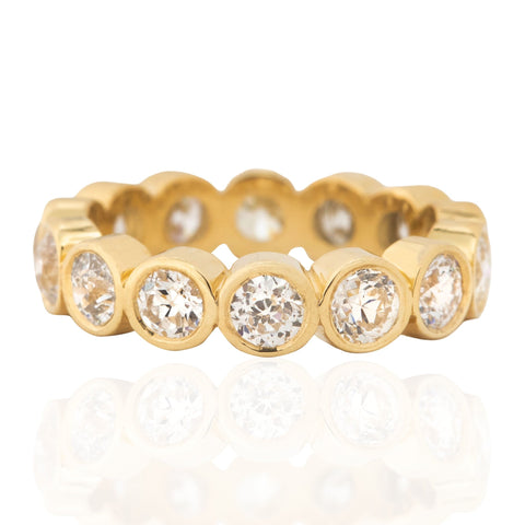 2.47ctw Old European Cut Diamond Bezel Eternity Band