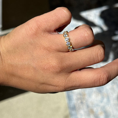 2.47ctw Old European Cut Diamond Bezel Eternity Band