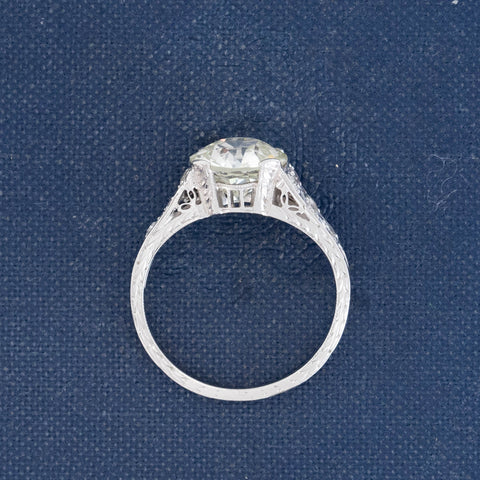 2.49ct Art Deco Old European Cut Diamond Ring, GIA N VS1