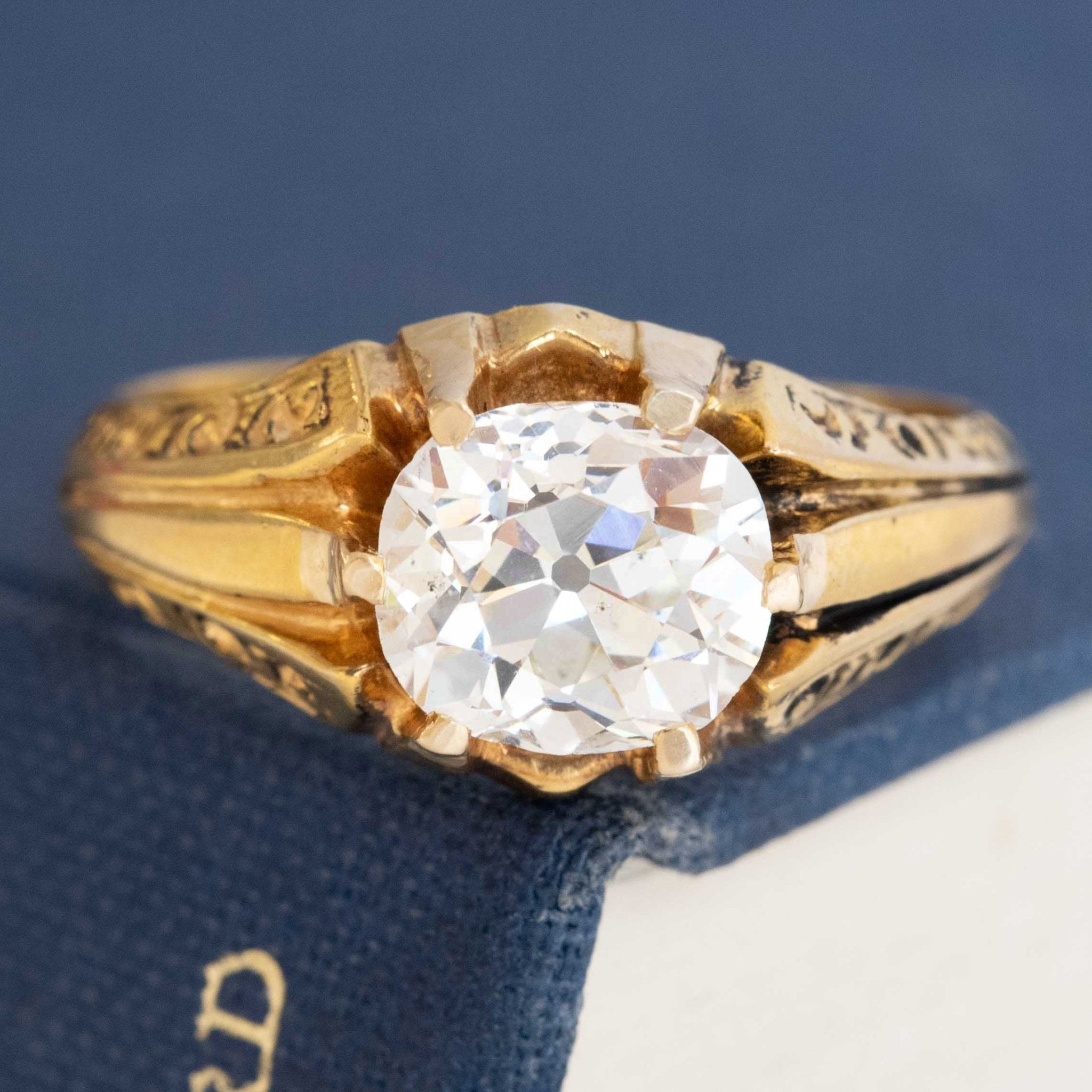 2.49ct Victorian Old Mine Cut Diamond Solitaire, GIA K