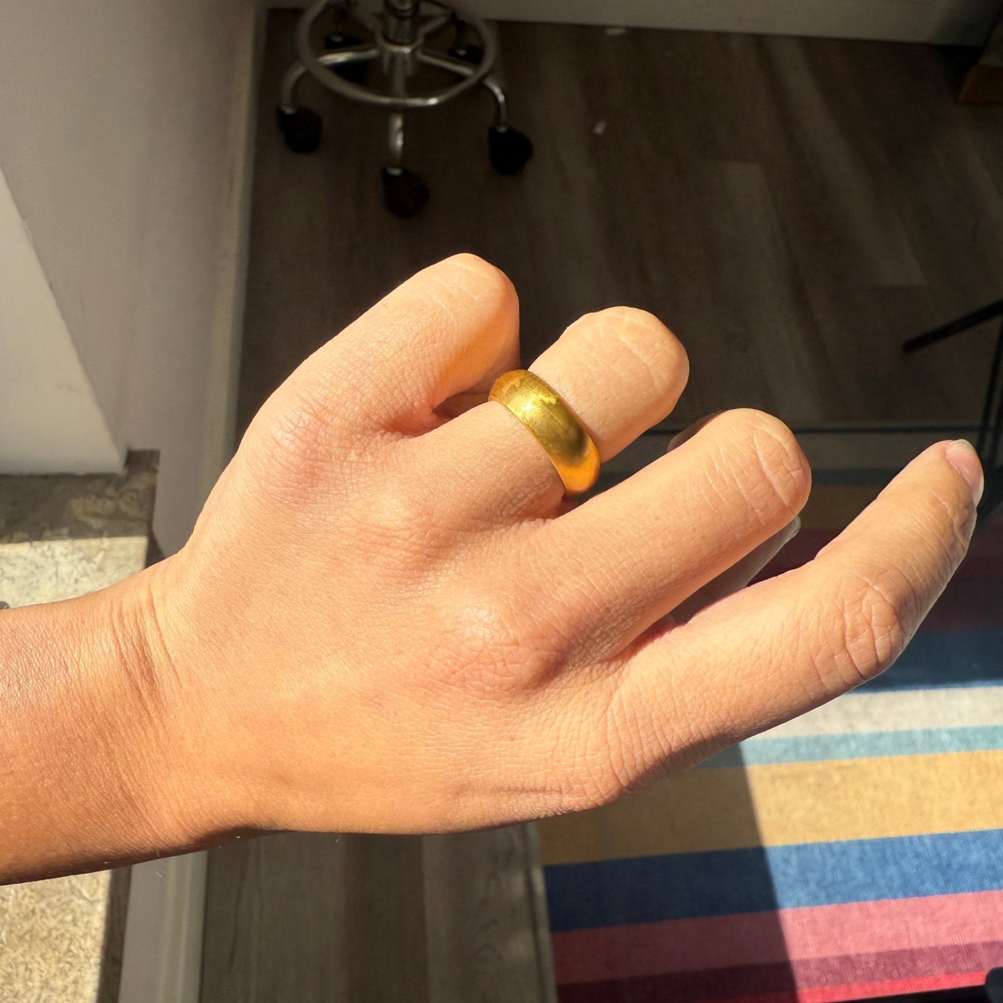 24kt Wide Wedding Band, 6.30mm
