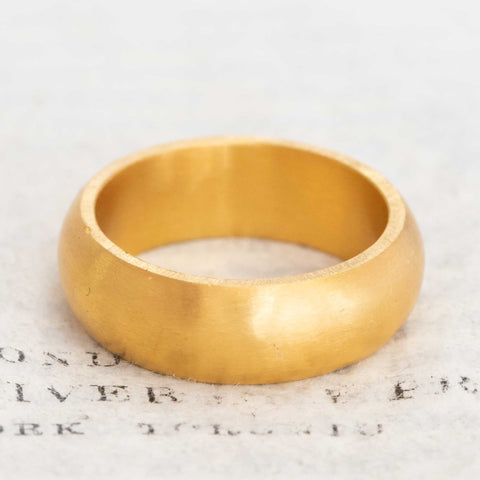 24kt Wide Wedding Band, 6.30mm