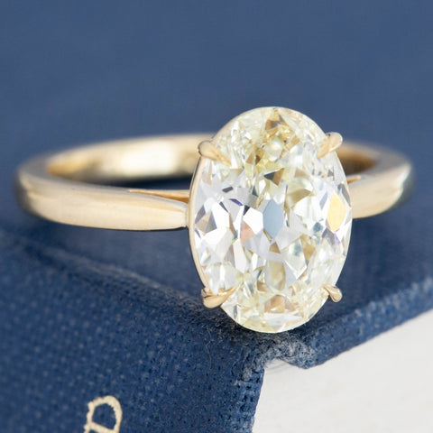 2.50ct Oval Cut Diamond Solitaire with Jacket, GIA N SI2