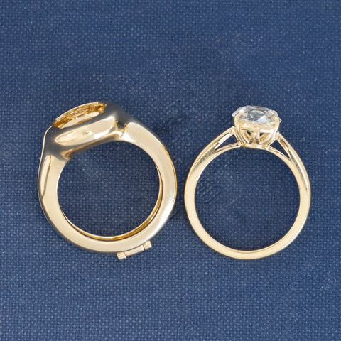 2.50ct Oval Cut Diamond Solitaire with Jacket, GIA N SI2