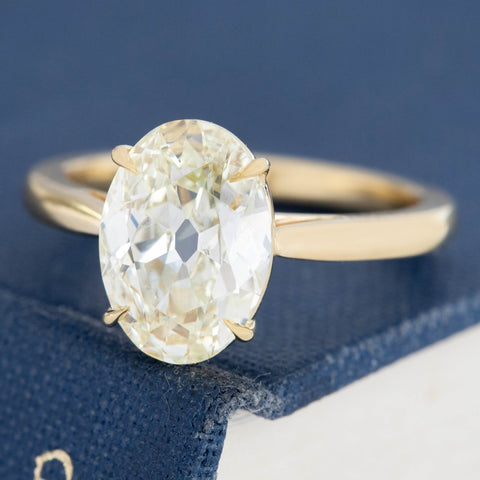 2.50ct Oval Cut Diamond Solitaire with Jacket, GIA N SI2