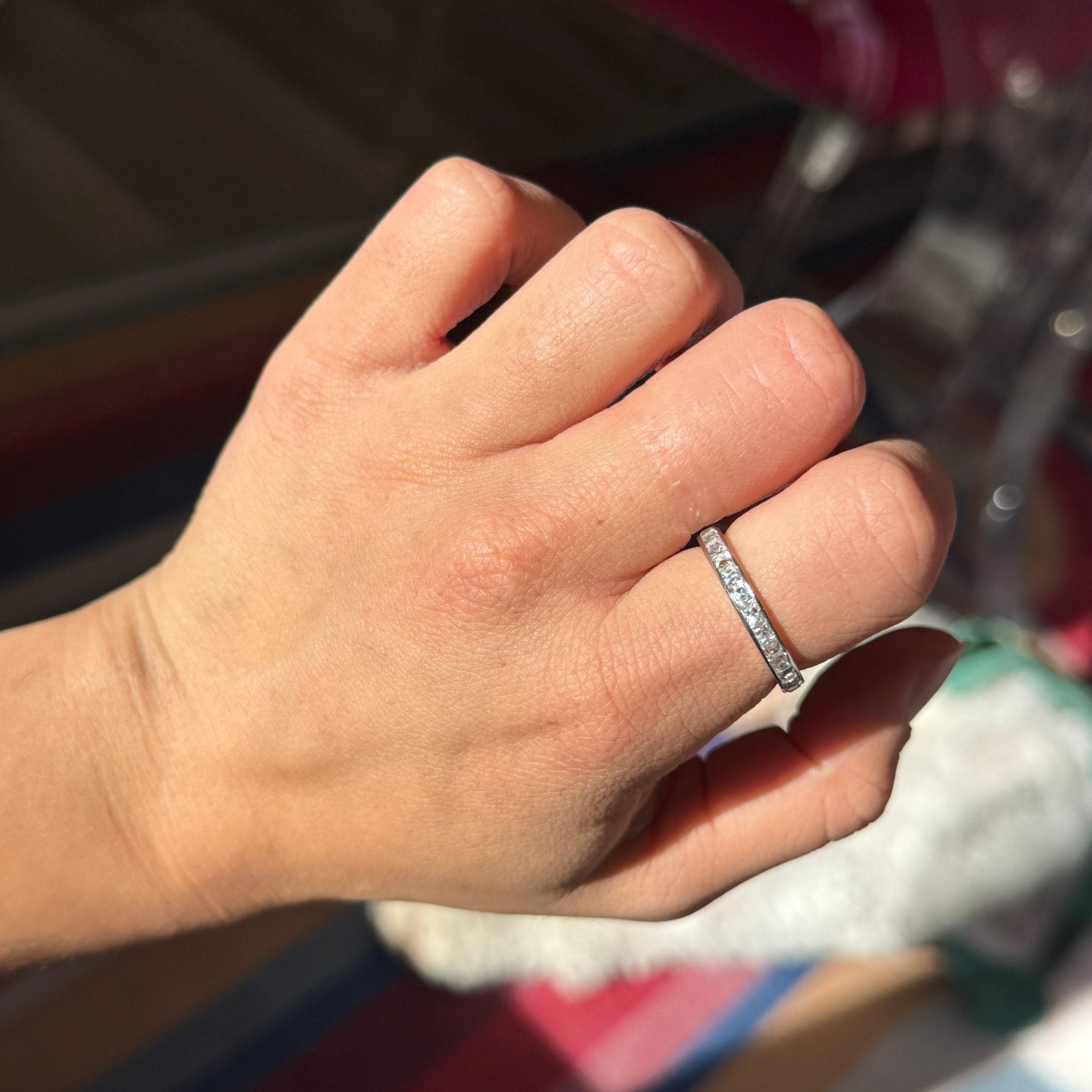 2.50ctw (est) Art Deco French Cut Diamond Eternity Band