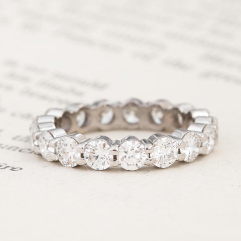 2.50ctw Round Brilliant Cut Diamond Memoire Eternity Band