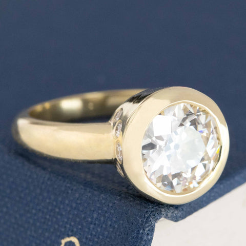 2.54ct Old European Cut Diamond Bezel Solitaire, GIA