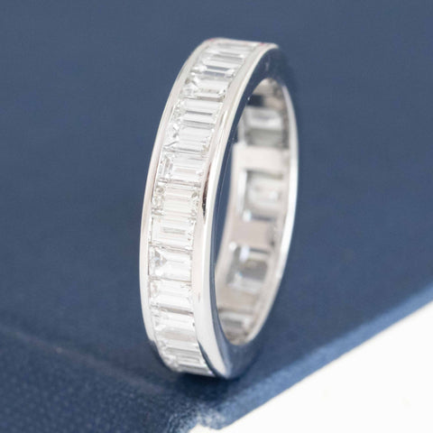 2.55ctw Vintage Baguette Cut Diamond Eternity Band by Bvlgari