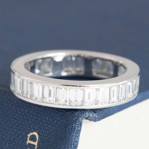 2.55ctw Vintage Baguette Cut Diamond Eternity Band by Bvlgari