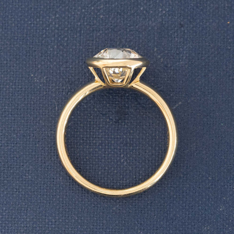2.56ct Old European Cut Diamond Bezel Solitaire, GIA