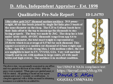 25.81ctw Old European Cut Diamond Riviere Station Necklace