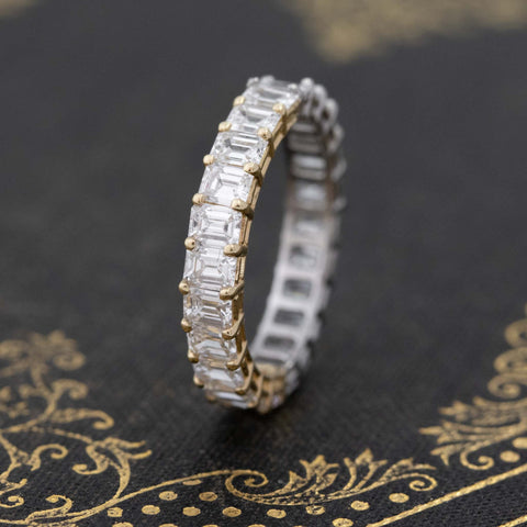2.65ctw Emerald Cut Diamond Yin-Yang Eternity Band