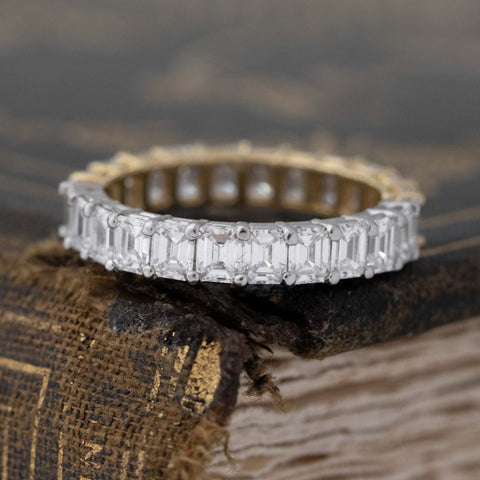 2.65ctw Emerald Cut Diamond Yin-Yang Eternity Band