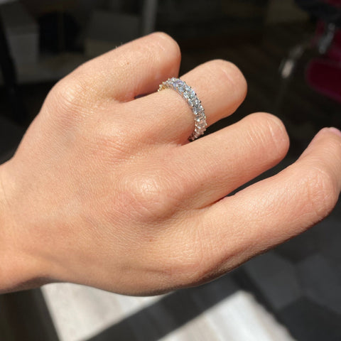 2.65ctw Emerald Cut Diamond Yin-Yang Eternity Band
