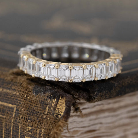 2.65ctw Emerald Cut Diamond Yin-Yang Eternity Band