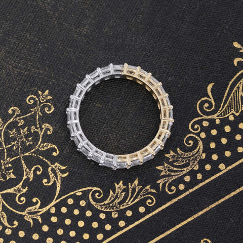 2.65ctw Emerald Cut Diamond Yin-Yang Eternity Band