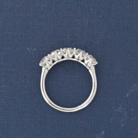 2.65ctw Old Mine Cut Diamond 5-Stone Band