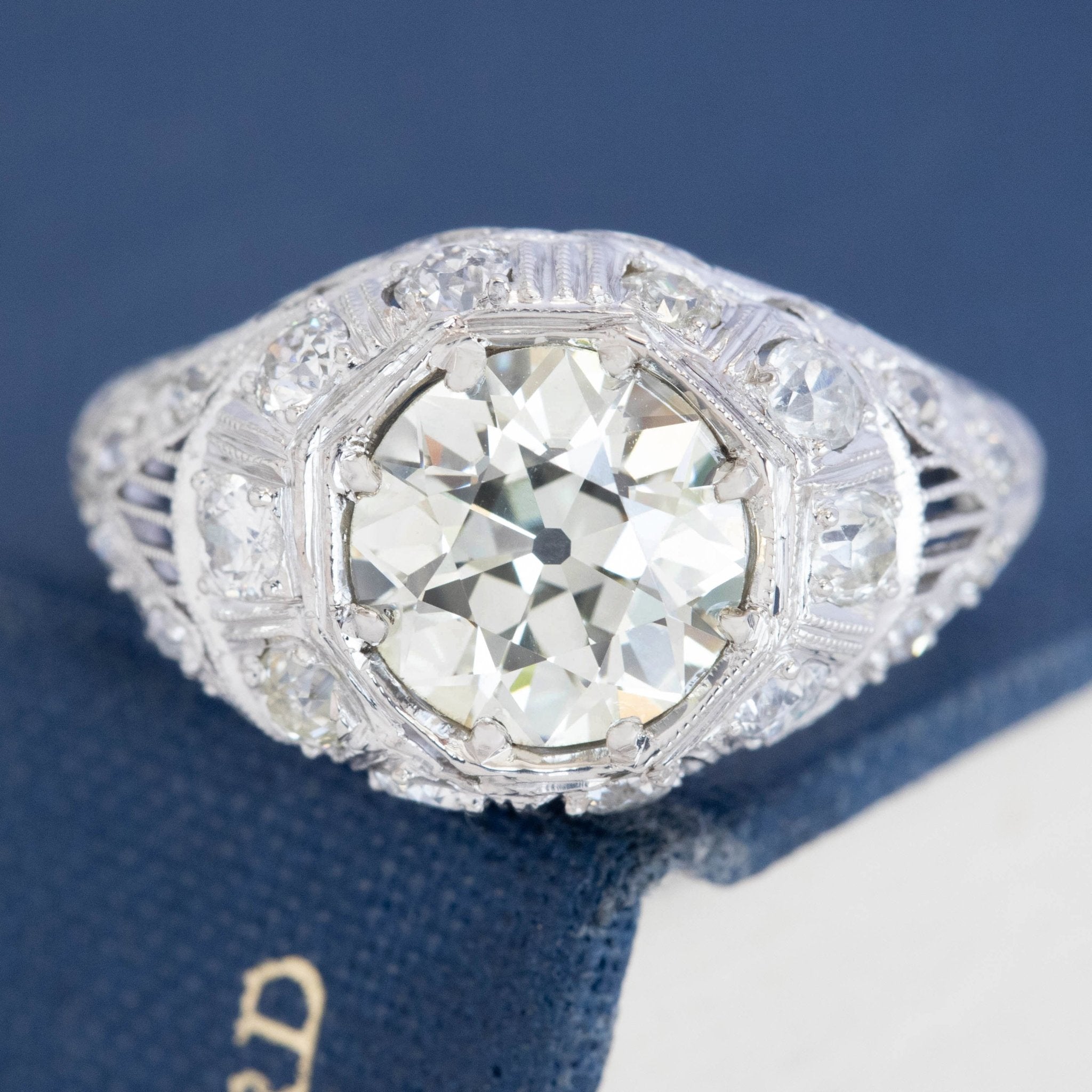 2.68ct Edwardian Old European Cut Diamond Ring, GIA