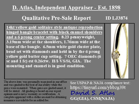 .26ctw Diamond & Enamel Bangle