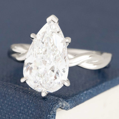 2.70ct Pear Cut Diamond Solitaire