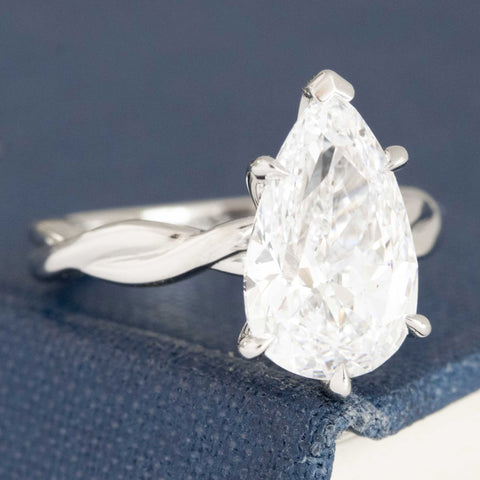 2.70ct Pear Cut Diamond Solitaire