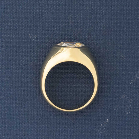 2.71ct Antique Pear/Heart Cut Diamond Bezel Solitaire