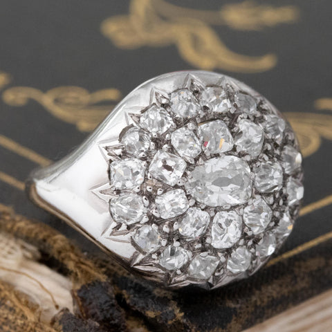 2.75ctw French Antique Cluster Dome Ring