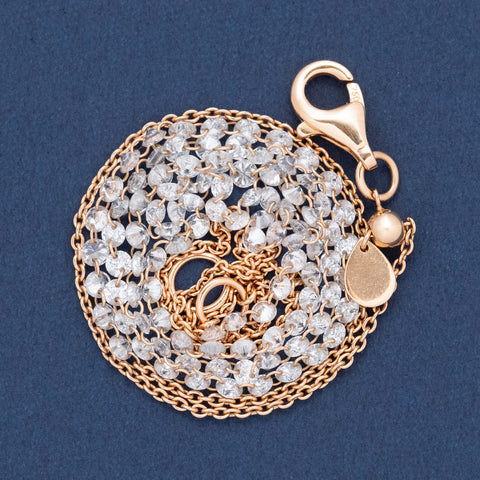 2.75ctw Round Brilliant "Threaded" Diamond Necklace