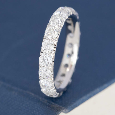 2.77ctw Old European Cut Diamond Eternity Band