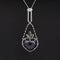 27.92ctw Amethyst Heart & Diamond Pendant