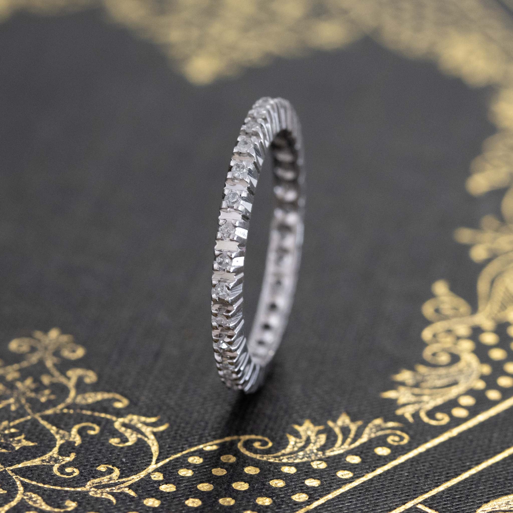 .27ctw Single Cut Diamond Slim Eternity Band