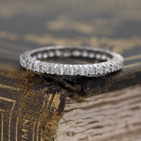 .27ctw Single Cut Diamond Slim Eternity Band