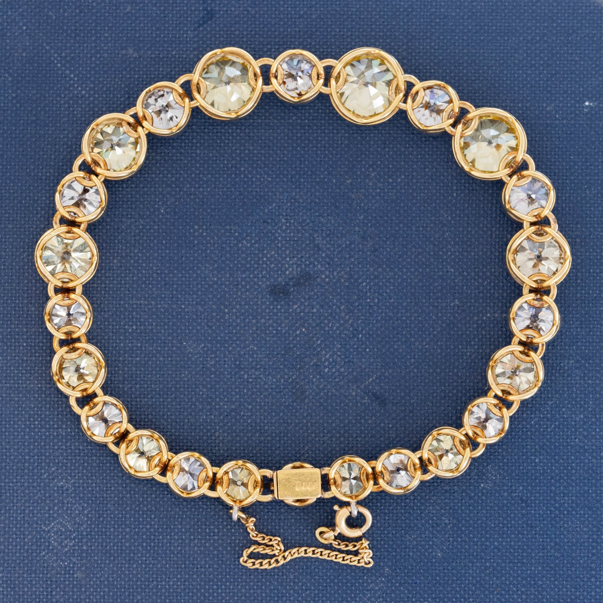 BS&amp;F maker's signature on antique Black Starr and Frost old European cut diamond bracelet
