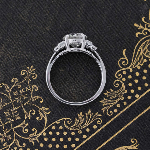 2.85ctw Transitional Cut Diamond Solitaire
