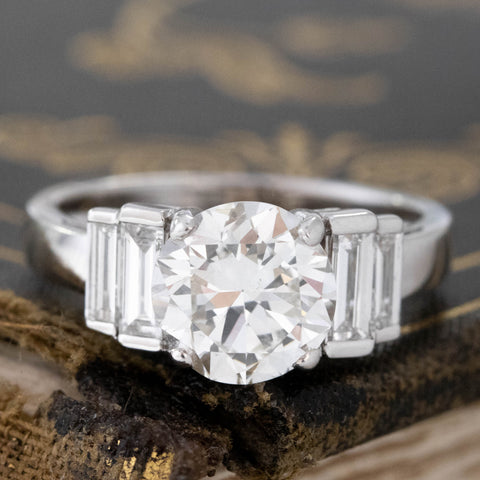 2.85ctw Transitional Cut Diamond Solitaire