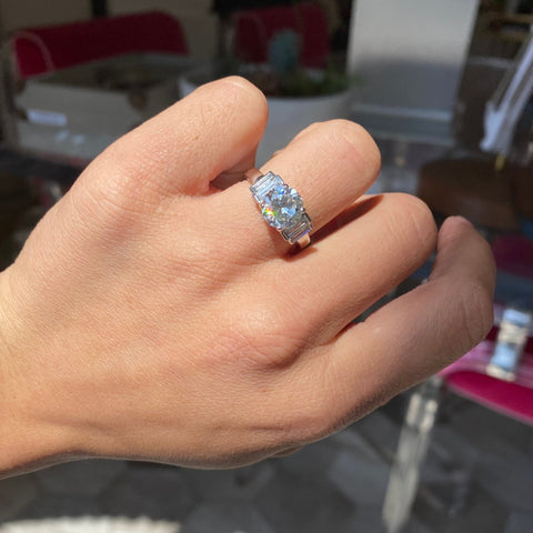 2.85ctw Transitional Cut Diamond Solitaire