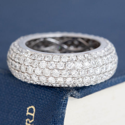2.96ctw Diamond Pave Dome Eternity Band
