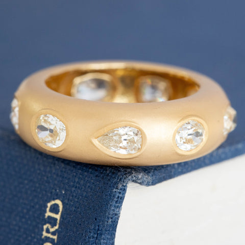 2.98ctw Mixed Old Cut Diamond Scatter Band