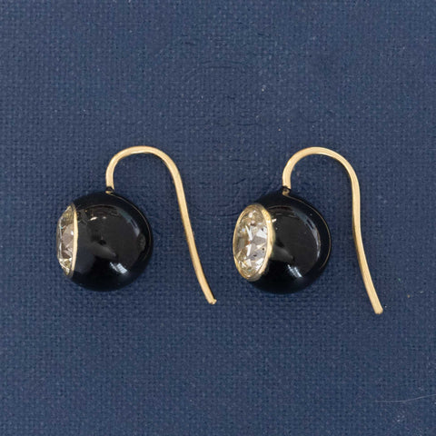 2.99ctw Old European Cut Diamond "Dot" Earrings