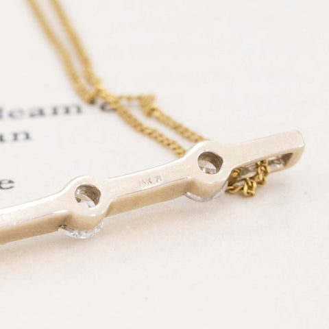 3-Stone Diamond Bar Pendant
