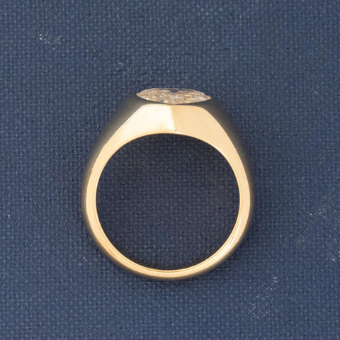 3.00ct Pear Cut Diamond Bezel Solitaire, GIA F VS2