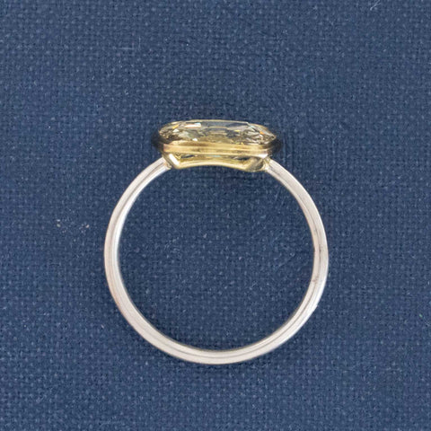 3.01ct Old Mine Cut Diamond Bezel Solitaire