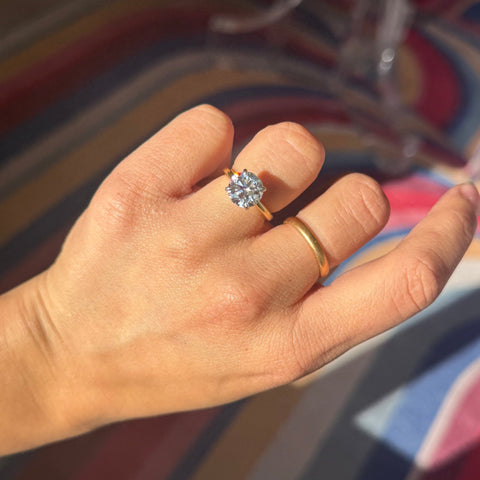 3.01ct Round Brilliant Cut Diamond Solitaire, GIA E SI2 EX EX EX