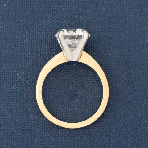 3.01ct Round Brilliant Cut Diamond Solitaire, GIA E SI2 EX EX EX
