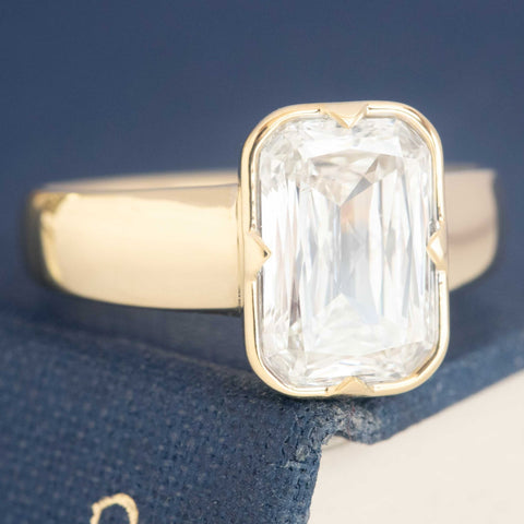 3.02ct Criss Cut Diamond Solitaire